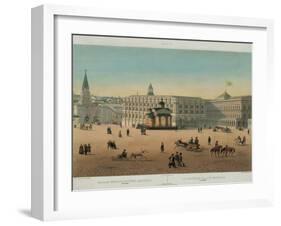 The Grand Kremlin Palace (From a Panoramic View of Moscow in 10 Part), Ca 1848-Philippe Benoist-Framed Giclee Print