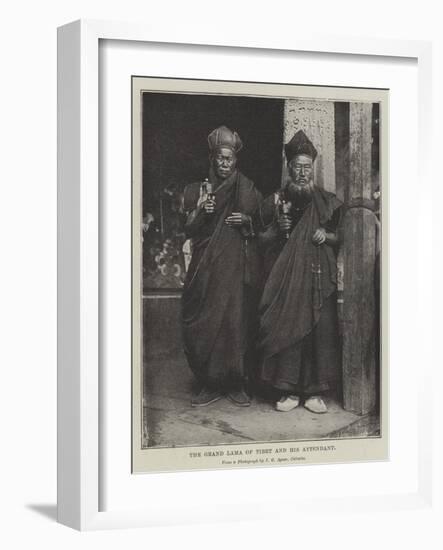 The Grand Lama of Tibet and His Attendant-null-Framed Giclee Print