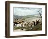 The Grand Leicestershire Fox Hunt, Plate 1, 1839, Engraved by Charles Hunt (1829-1900), 1839-Samuel Henry Gordon Alken-Framed Giclee Print