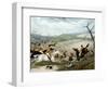 The Grand Leicestershire Fox Hunt, Plate 1, 1839, Engraved by Charles Hunt (1829-1900), 1839-Samuel Henry Gordon Alken-Framed Giclee Print