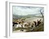 The Grand Leicestershire Fox Hunt, Plate 1, 1839, Engraved by Charles Hunt (1829-1900), 1839-Samuel Henry Gordon Alken-Framed Giclee Print