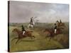 The Grand Leicestershire Steeplechase: Dick Christian's Last Fall - Commonly Called 'A Header'-Henry Thomas Alken-Stretched Canvas