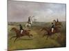 The Grand Leicestershire Steeplechase: Dick Christian's Last Fall - Commonly Called 'A Header'-Henry Thomas Alken-Mounted Giclee Print