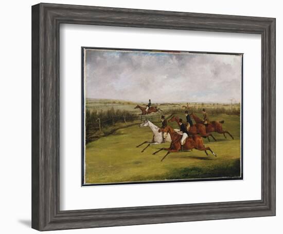 The Grand Leicestershire Steeplechase, March 12Th, 1829: the Field Becomes Select-Henry Thomas Alken-Framed Giclee Print