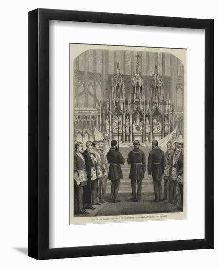 The Grand Masonic Ceremony in Gloucester Cathedral, Unveiling the Reredos-null-Framed Giclee Print