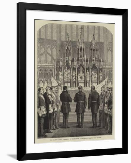 The Grand Masonic Ceremony in Gloucester Cathedral, Unveiling the Reredos-null-Framed Giclee Print