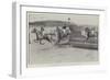 The Grand Military Meeting, Sandown Park, the Race for the Gold Cup, at the Water Jump-Cecil Aldin-Framed Giclee Print