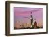 The Grand Mosque and Clock Tower at Sunset.-Jon Hicks-Framed Photographic Print