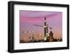 The Grand Mosque and Clock Tower at Sunset.-Jon Hicks-Framed Photographic Print