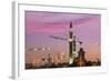 The Grand Mosque and Clock Tower at Sunset.-Jon Hicks-Framed Photographic Print