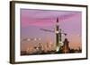 The Grand Mosque and Clock Tower at Sunset.-Jon Hicks-Framed Photographic Print