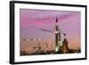 The Grand Mosque and Clock Tower at Sunset.-Jon Hicks-Framed Photographic Print