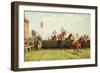 The Grand National Steeplechase: Valentine's Jump-John Sanderson Wells-Framed Giclee Print