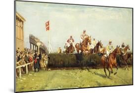 The Grand National Steeplechase: Valentine's Jump-John Sanderson Wells-Mounted Giclee Print