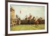 The Grand National Steeplechase: Valentine's Jump-John Sanderson Wells-Framed Premium Giclee Print