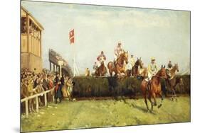 The Grand National Steeplechase: Valentine's Jump-John Sanderson Wells-Mounted Premium Giclee Print