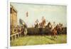 The Grand National Steeplechase: Valentine's Jump-John Sanderson Wells-Framed Giclee Print