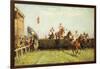 The Grand National Steeplechase: Valentine's Jump-John Sanderson Wells-Framed Giclee Print