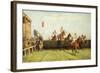 The Grand National Steeplechase: Valentine's Jump-John Sanderson Wells-Framed Giclee Print