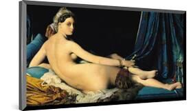 The Grand Odalisque, c.1814-Jean-Auguste-Dominique Ingres-Mounted Giclee Print