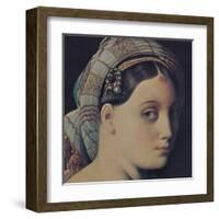 The Grand Odalisque (detail)-Jean-Auguste-Dominique Ingres-Framed Art Print