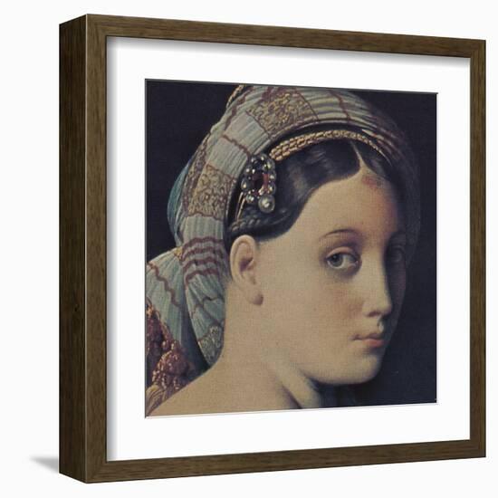 The Grand Odalisque (detail)-Jean-Auguste-Dominique Ingres-Framed Art Print