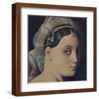 The Grand Odalisque (detail)-Jean-Auguste-Dominique Ingres-Framed Art Print