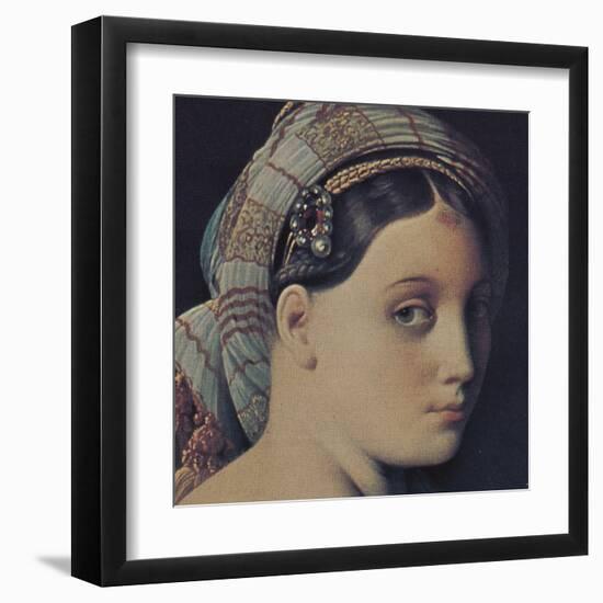 The Grand Odalisque (detail)-Jean-Auguste-Dominique Ingres-Framed Art Print