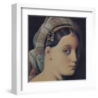 The Grand Odalisque (detail)-Jean-Auguste-Dominique Ingres-Framed Art Print