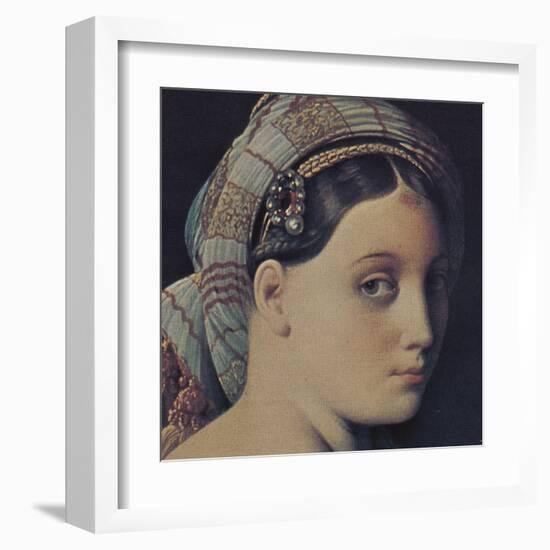 The Grand Odalisque (detail)-Jean-Auguste-Dominique Ingres-Framed Art Print