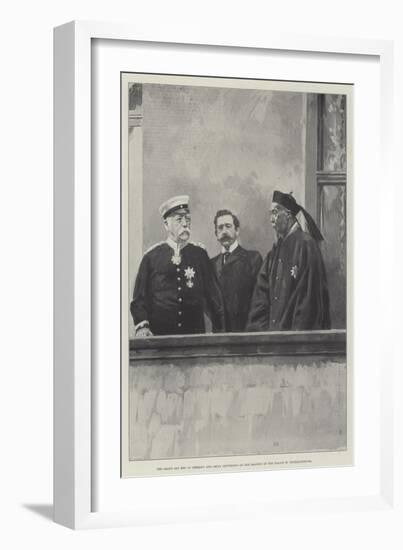 The Grand Old Men of Germany and China Conversing on the Balcony of the Palace of Friedrichsruhe-null-Framed Giclee Print