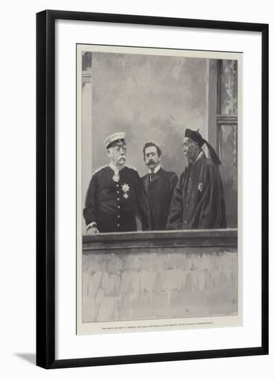 The Grand Old Men of Germany and China Conversing on the Balcony of the Palace of Friedrichsruhe-null-Framed Giclee Print