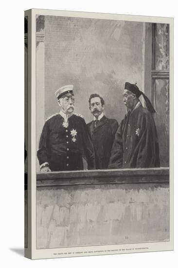 The Grand Old Men of Germany and China Conversing on the Balcony of the Palace of Friedrichsruhe-null-Stretched Canvas