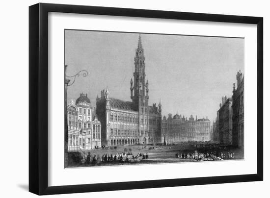 The Grand Place, Brussels-A.H. Payne-Framed Art Print