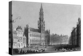 The Grand Place, Brussels-A.H. Payne-Stretched Canvas