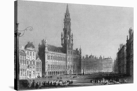 The Grand Place, Brussels-A.H. Payne-Stretched Canvas