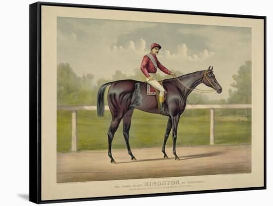 The Grand Racer Kingston-Currier & Ives-Framed Stretched Canvas