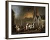 The Grand Square in Lille During the Siege of 1792-François-Louis-Joseph Watteau-Framed Giclee Print