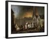 The Grand Square in Lille During the Siege of 1792-François-Louis-Joseph Watteau-Framed Giclee Print