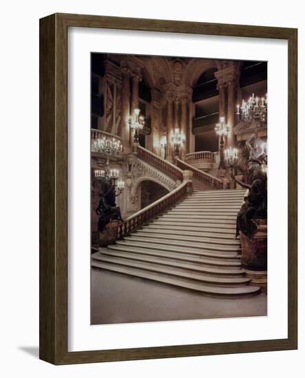 The Grand Staircase of the Opera-Garnier, 1860-75-Charles Garnier-Framed Giclee Print