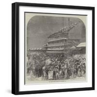 The Grand Stand at Epsom on the Derby Day-Charles Robinson-Framed Giclee Print