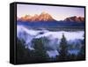 The Grand Tetons from the Snake River Overlook at Dawn, Grand Teton National Park, Wyoming, USA-Dennis Flaherty-Framed Stretched Canvas