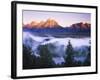 The Grand Tetons from the Snake River Overlook at Dawn, Grand Teton National Park, Wyoming, USA-Dennis Flaherty-Framed Photographic Print