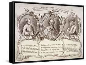 The Grand Triumvirate or Champions of Liberty ..., 1763-null-Framed Stretched Canvas