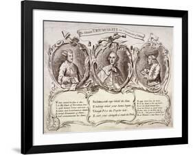 The Grand Triumvirate or Champions of Liberty ..., 1763-null-Framed Giclee Print