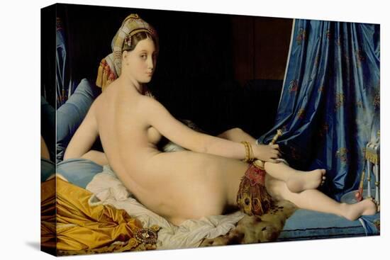 The Grande Odalisque, 1814-Jean-Auguste-Dominique Ingres-Stretched Canvas