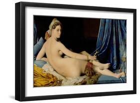 The Grande Odalisque, 1814-Jean-Auguste-Dominique Ingres-Framed Giclee Print