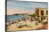 The Grande Plage at Biarritz, with the Casino and the Hotel Du Palais-null-Stretched Canvas