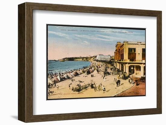 The Grande Plage at Biarritz, with the Casino and the Hotel Du Palais-null-Framed Photographic Print