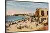 The Grande Plage at Biarritz, with the Casino and the Hotel Du Palais-null-Stretched Canvas